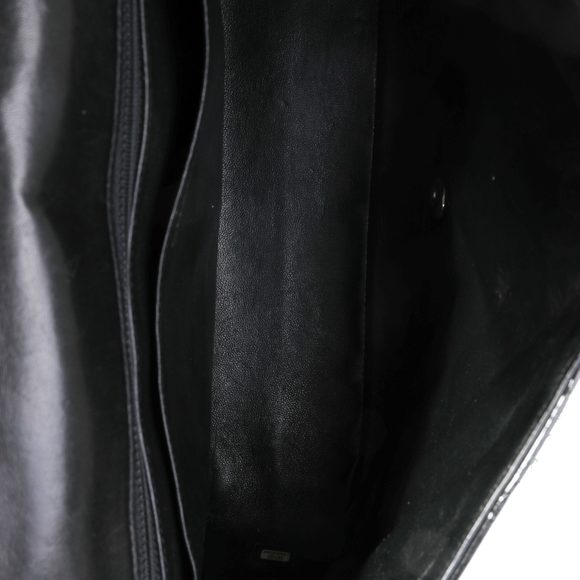 Chanel Black Quilted Patent Leather Maxi Classic Single Flap Bag - Picture 8 of 8